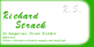 richard strack business card